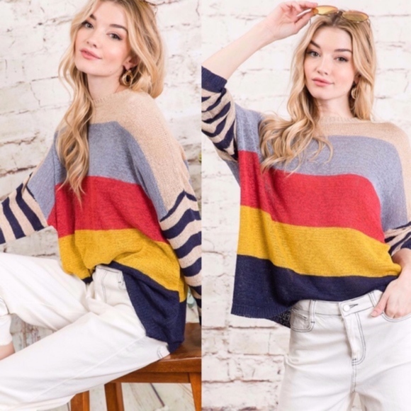 Bellanblue Sweaters - CECILE Color Block Sweater